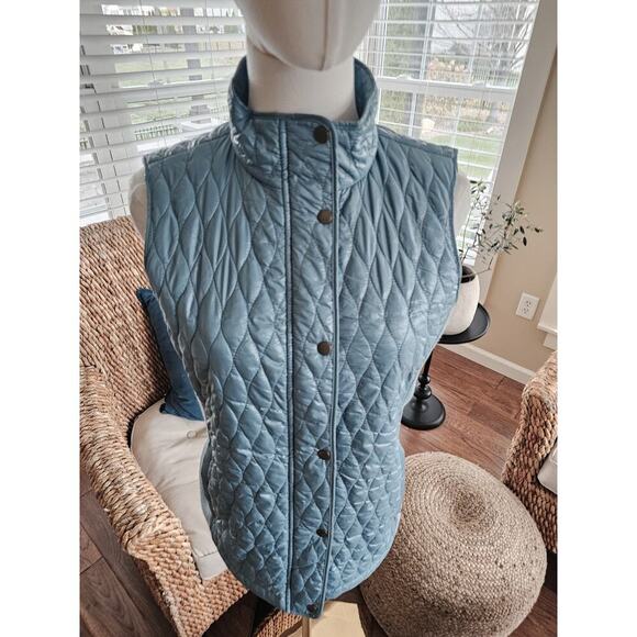 Talbots Jackets & Blazers - Talbots Quilted Puffer Vest Women's Size S Blue Preppy Outdoors